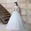 Sparkly Grey Prom Dresses 2018 Ball Gown Beading Sequins Scoop Neck Long Sleeve Backless Floor-Length / Long Formal Dresses