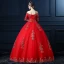 Amazing / Unique Formal Dresses 2017 Ball Gown Lace Flower Backless Off-The-Shoulder 1/2 Sleeves Floor-Length / Long Prom Dresses