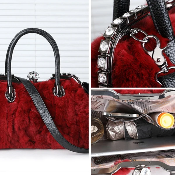 Luxury / Gorgeous Burgundy Clutch Bags Beading Rhinestone Evening Party Accessories 2019