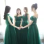 Simple Vert Foncé Robe Demoiselle D'honneur 2018 Princesse Noeud Sans Manches Dos Nu Longue Robe Pour Mariage