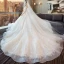 Elegant Ivory Wedding Dresses 2018 Ball Gown Beading Bow Lace Off-The-Shoulder Backless Sleeveless Royal Train Wedding