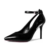 Chic / Beautiful Black Office Pumps 2017 Leather