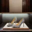 Glittrande Silver Rhinestone Paljetter Läder Brudskor 2021 9 cm Stilettklackar Spetsiga Bröllop Pumps Högklackade