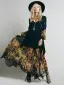Bohemia Black Summer Casual Maxi Dresses 2018 A-Line / Princess Printing V-Neck Long Sleeve Ankle Length Womens Clothing