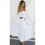 Böhmen Weiß Sommer Maxikleider A Linie 2018 Spitze Off Shoulder Lange Ärmel Wadenlang Damenbekleidung