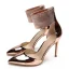 Schöne Silber Abend Leder Damenschuhe 2020 Lackleder 10 cm Stilettos Spitzschuh Hochhackige