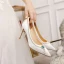Mode Ivoire Soie Satin Faux Diamant Chaussure De Mariée 2021 9 cm Talons Aiguilles À Bout Pointu Mariage Escarpins Talons Hauts