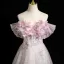 Glitzernden Rosa Applikationen Perle Pailletten Ballkleider 2025 Ballkleid Off Shoulder Kurze Ärmel Rückenfreies Lange Ball Festliche Kleider