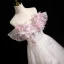 Glitzernden Rosa Applikationen Perle Pailletten Ballkleider 2025 Ballkleid Off Shoulder Kurze Ärmel Rückenfreies Lange Ball Festliche Kleider