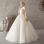 Elegant Hvit Brudekjoler 2018 Ballkjole Beading Blonder Blomst Perle Paljetter Kjæreste Ryggløse Uten Ermer Lange Bryllup