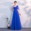Modern / Fashion Black Evening Dresses  2018 A-Line / Princess Sash V-Neck Backless Short Sleeve Floor-Length / Long Formal Dresses