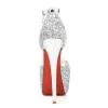 Sparkly Prom Pumps 2017 Glitter Polyester Platform High Heel Open / Peep Toe Pumps
