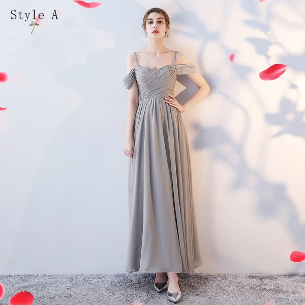 Chic / Belle Robe Demoiselle D'honneur 2017 Princesse Longueur Cheville Demoiselle D'honneur Robe Pour Mariage