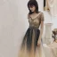Luxe Champagne Robe De Soirée 2018 Princesse Fait main Perlage Étoile Paillettes Ceinture V-Cou Manches Courtes Dos Nu Longueur Cheville Robe De Ceremonie