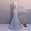 Chic / Belle Robe De Soirée 2017 Trompette / Sirène En Dentelle Fleur Perlage Paillettes Encolure Dégagée Sans Manches Train De Balayage Robe De Ceremonie