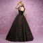 Luxury / Gorgeous Black Gold Prom Dresses 2017 Ball Gown Lace Beading Crystal Rhinestone High Neck Backless Sleeveless Floor-Length / Long Formal Dresses