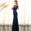 Chic / Beautiful Navy Blue Evening Dresses  2017 Trumpet / Mermaid Crystal Scoop Neck Sleeveless Ankle Length Formal Dresses