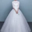 Schöne Ballkleid Brautkleider / Hochzeitskleider 2017 Spitze Blumen Stehkragen Rückenfreies 1/2 Ärmel Lange Hochzeit