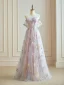 Fée Des Fleurs Rose Bonbon Florale Paillettes Robe De Bal 2024 Dentelle de retour Sans Manches Princesse Robe De Cérémonie