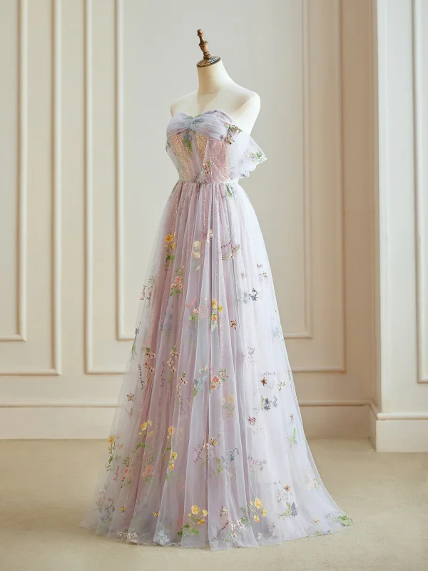 Fée Des Fleurs Rose Bonbon Florale Paillettes Robe De Bal 2024 Dentelle de retour Sans Manches Princesse Robe De Cérémonie