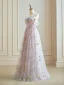 Fée Des Fleurs Rose Bonbon Florale Paillettes Robe De Bal 2024 Dentelle de retour Sans Manches Princesse Robe De Cérémonie
