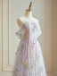 Fée Des Fleurs Rose Bonbon Florale Paillettes Robe De Bal 2024 Dentelle de retour Sans Manches Princesse Robe De Cérémonie
