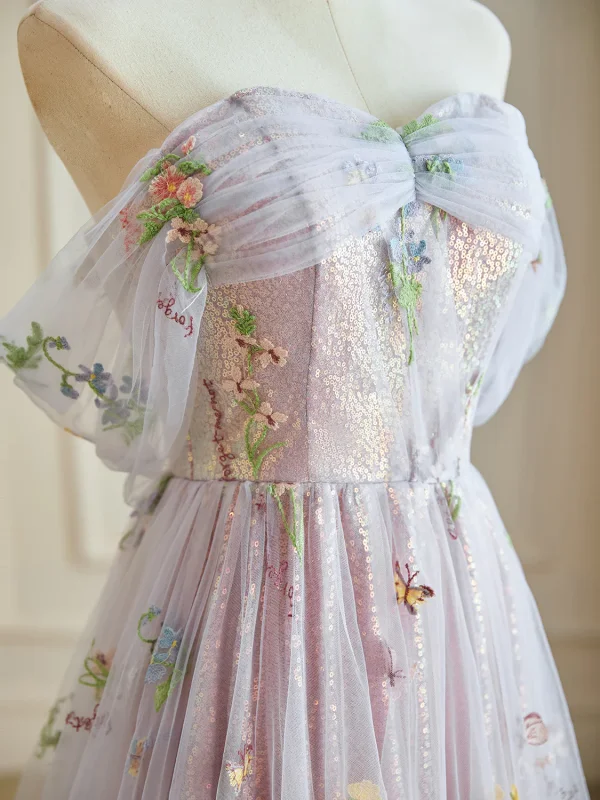 Fée Des Fleurs Rose Bonbon Florale Paillettes Robe De Bal 2024 Dentelle de retour Sans Manches Princesse Robe De Cérémonie