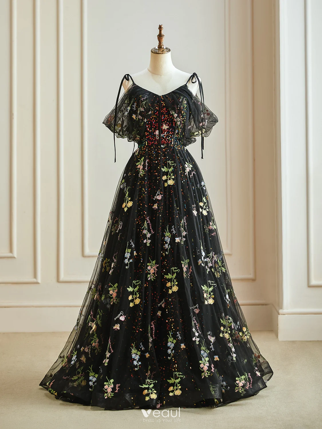 green emerald velvet dress One Shoulder Black Lace Floral Long Prom Dresses, One Shoulder Black Lace  Formal Evening Dresses
