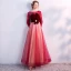 Chic / Beautiful Black Evening Dresses  2017 A-Line / Princess U-Neck Tulle Embroidered Appliques Beading Evening Party Formal Dresses