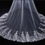 Affordable White Wedding 2018 Lace Tulle Appliques Beading Wedding Veils