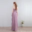 Simple Lilas Robe De Soirée 2018 Chiffon V-Cou Soirée Robe De Ceremonie