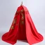 Chinese style Royal Blue Cathedral Train Evening Dresses  2018 Trumpet / Mermaid High Neck With Cloak Embroidered Charmeuse Evening Party Formal Dresses