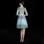 Modern / Fashion Multi-Colors Short Graduation Dresses 2018 A-Line / Princess U-Neck Tulle Backless Beading Pierced Sequins Sparkly Homecoming Formal Dresses