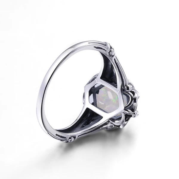 Simple Argenté Anneaux 2019 Cristal Plaqué argent Pierres précieuses synthétiques Église Accessorize