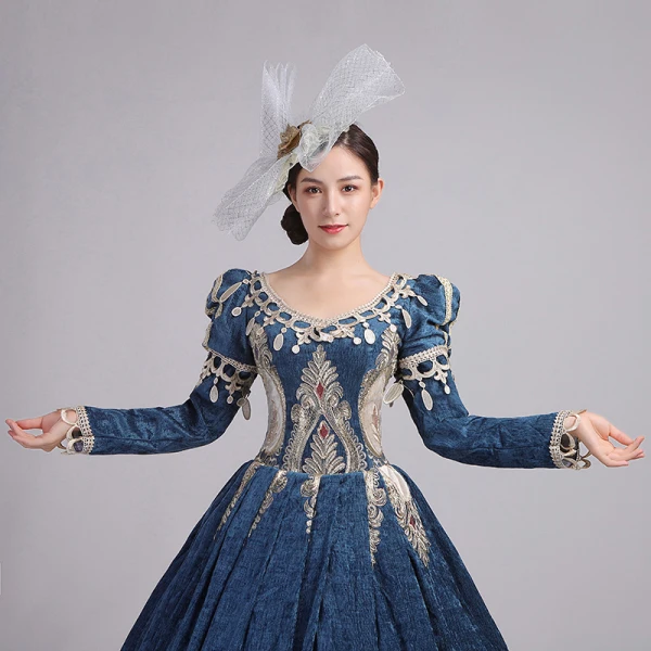 Vintage / Retro Medieval Burgundy Ball Gown Prom Dresses 2021 V-Neck Zipper Up Long Sleeve Floor-Length / Long Embroidered Tassel Cosplay Prom Formal Dresses