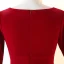 Modern / Fashion Burgundy Plus Size Evening Dresses  2020 Knee-Length A-Line / Princess V-Neck Short Buttons Ruffle Handmade  Solid Color Summer Evening Party Formal Dresses