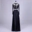 2 Piece Black Prom Dresses 2017 Scoop Neck A-Line / Princess Long Sleeve Appliques Lace Satin Formal Dresses