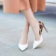 Modern / Fashion White 2018 10 cm High Heels Casual Leatherette Leopard Print Printing Pointed Toe Heels Womens Shoes