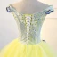 Flower Fairy Yellow Prom Dresses 2018 Ball Gown V-Neck Tulle Embroidered Appliques Backless Prom Formal Dresses