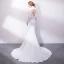 Modern / Fashion White Evening Dresses  2018 Trumpet / Mermaid Floor-Length / Long Tulle V-Neck Backless Beading Crystal Evening Party Formal Dresses