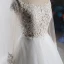 Amazing / Unique Ivory Cathedral Train Wedding 2018 A-Line / Princess Long Sleeve U-Neck Tulle See-through Appliques Backless Pierced Wedding Dresses