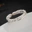 Enkla Silver Fläta Korsa Ringa Saterling Silver Kyrka Ringar 2019 Tillbehör