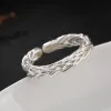 Modest / Simple Silver Braid Cross Ring Sterling Silver Church Rings 2019 Accessories