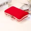 Chic / Beautiful Red Clutch Bags Beading Rhinestone Velour Cocktail Party Evening Party Accessories 2019