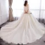 Klassisk Eleganta Vita Balklänning Extra Stor Storlek Bröllopsklänningar 2019 Appliqués Halterneck Spets Tyll Axelbandslös Chapel Train Bröllop