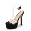 Modern / Fashion Beige High Heels Sandals 2019 X-Strap Leather Rubber Cocktail Party Evening Party Camouflage Buckle Open / Peep Toe 14 cm Womens Shoes