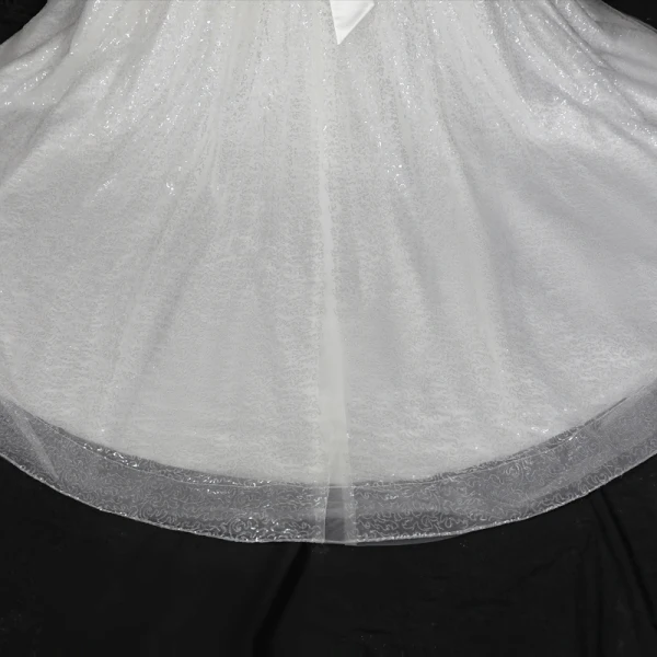 Glitzernden Bling Bling Ivory / Creme Plus Größe Brautkleider / Hochzeitskleider 2021 A Linie Ärmellos Spitze Satin Handgefertigt Perlenstickerei Pailletten Kapelle-Schleppe Hochzeit