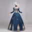 Vintage / Retro Medieval Burgundy Ball Gown Prom Dresses 2021 V-Neck Zipper Up Long Sleeve Floor-Length / Long Embroidered Tassel Cosplay Prom Formal Dresses