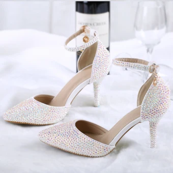 Charming Fabulous Multi Colors 2018 Beading Rhinestone Wedding Engagement Red Carpet Wedding Shoes