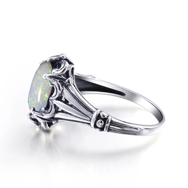 Simple Argenté Anneaux 2019 Cristal Plaqué argent Pierres précieuses synthétiques Église Accessorize